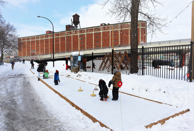 Espace publique sous la neige ©Laboratoire de l'hiver
